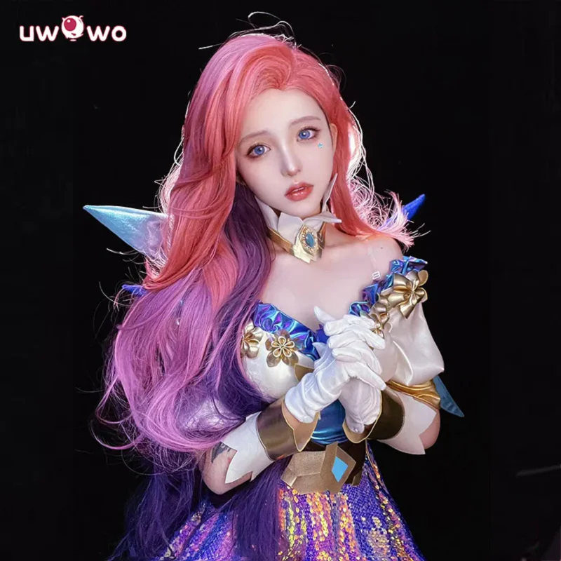 UWOWO-LOL League of Legends Traje Cosplay, Série Collab, Cantor Seraphine, Série Jogo