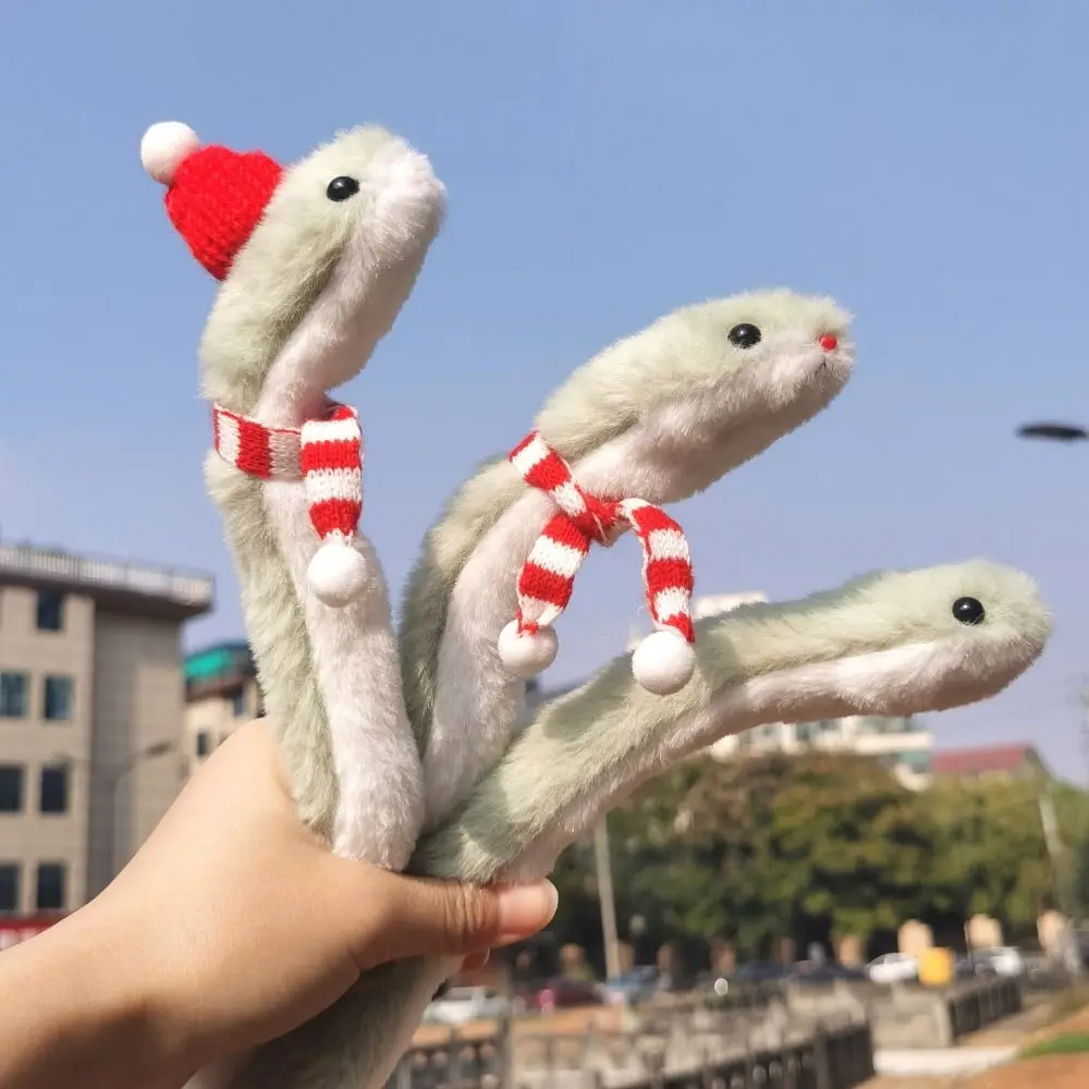 Plush Year of The Snake Plush Toy Little Snake Wrap Around Arm Snake Stuffed Plush Doll Kawaii Soft Green Snake Animal Doll