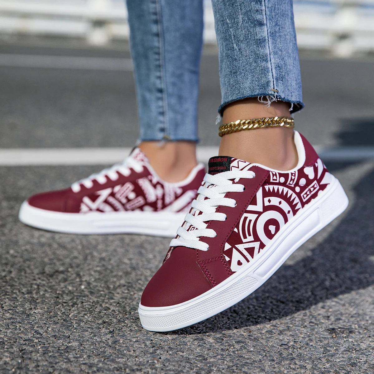 YRZL Lässige Damen-Sneaker, leichte Skateboard-Schuhe für Herren, weiche Sohle, bequeme Wanderschuhe, Unisex, modische Sneakers – Detail 8