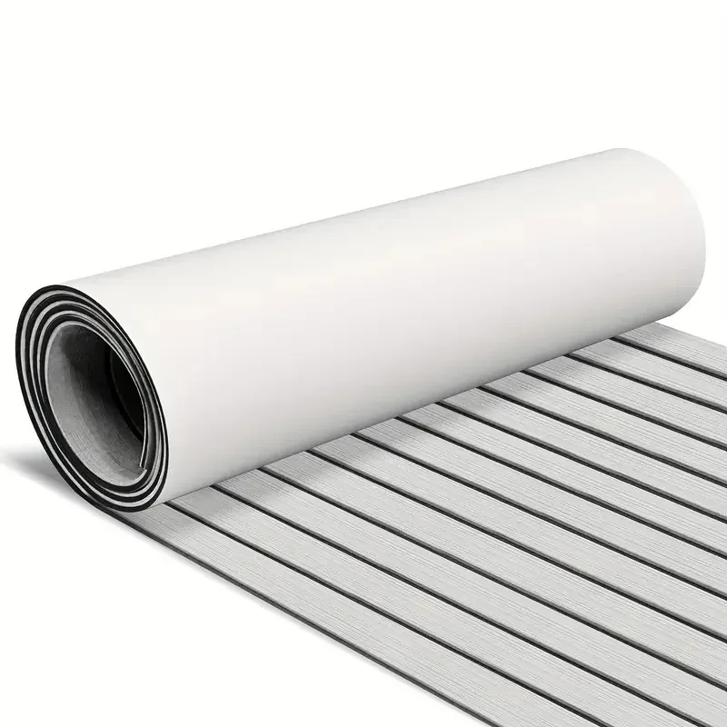 

240*60cm Eva Foam Faux Teak Boat Deck Mat Sheet Teak Yacht Marine Floor Waterproof Pontoon Gray Black Flooring MotorBoats