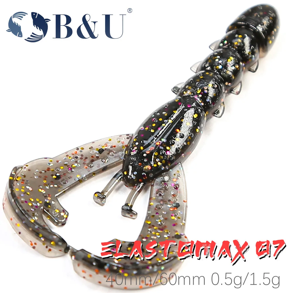 B&U-Floating Fishing Lures, Crayfish, Shrimp, Soft Baits, Creature Baits, Bass, Perch Fishing Baits