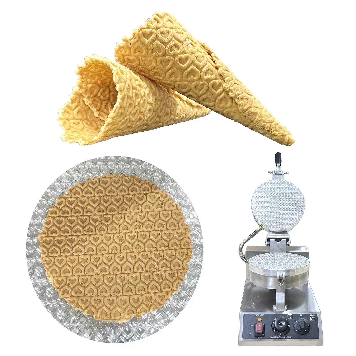 

Hot Sale Electric Ice Cream Corn Make Waffle Cone Making Machine for Commercial Use