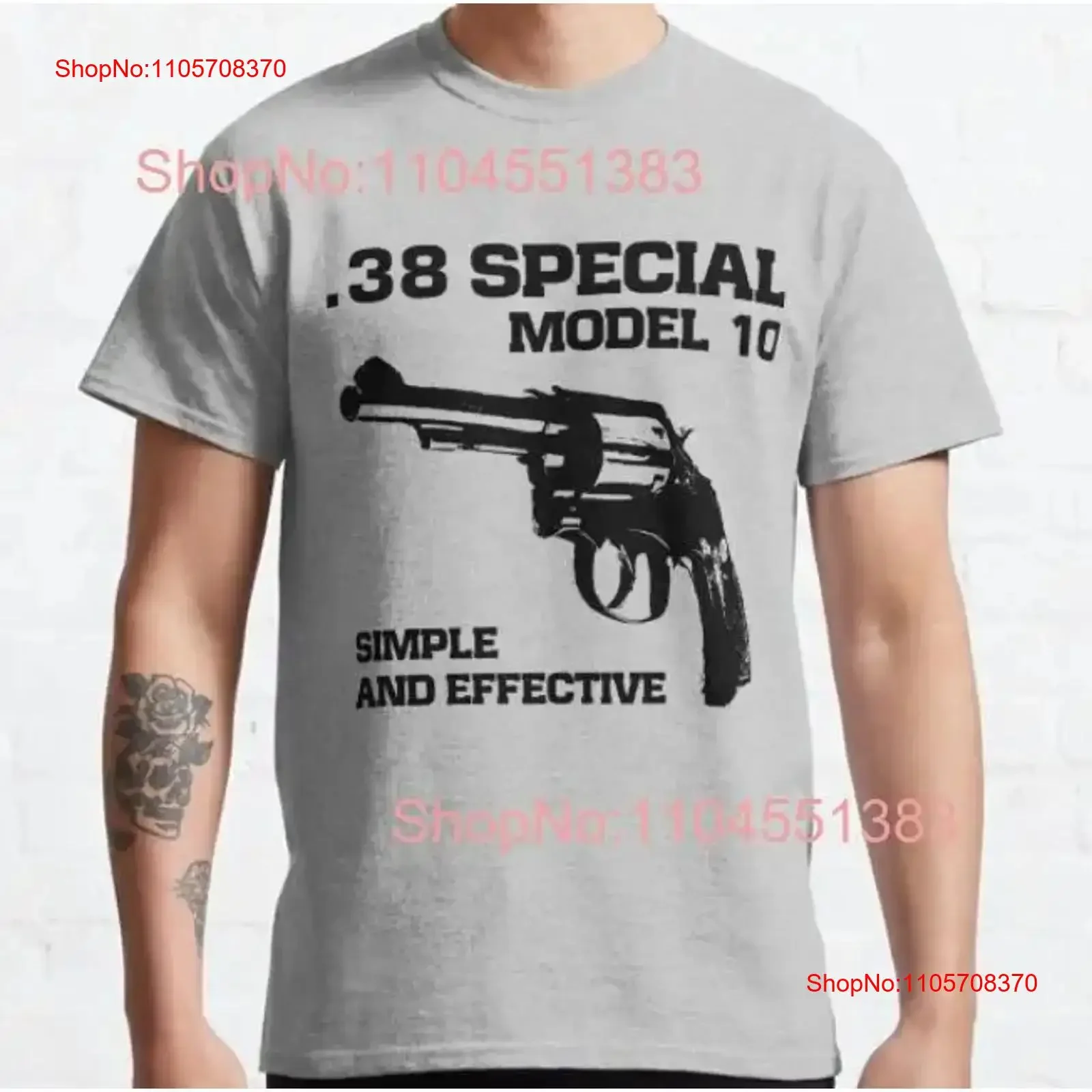 Vintage Revolver Pistol T Shirt Size S 5XL vintage Washed homme graphic Stretched Casual Soft Comfortable Breathable Slightly