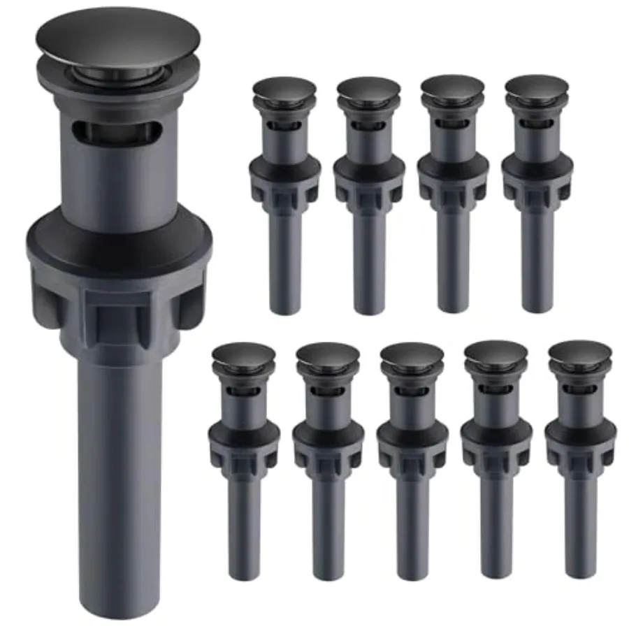 

Hibbent 0 Pk Universal Baroom Sink Drain Stopper Pop Up Drain Strainer wi Overflow Ph and Seal Sink Pluwi Basket for Lavatory V