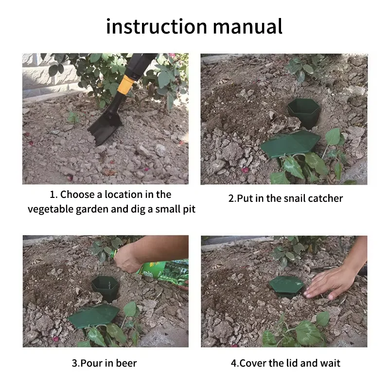 Pentagonal Snail Traps for Vegetable Gardens & Succulents Plastic Slug Traps Physical Insect Control for Home Garden image 4