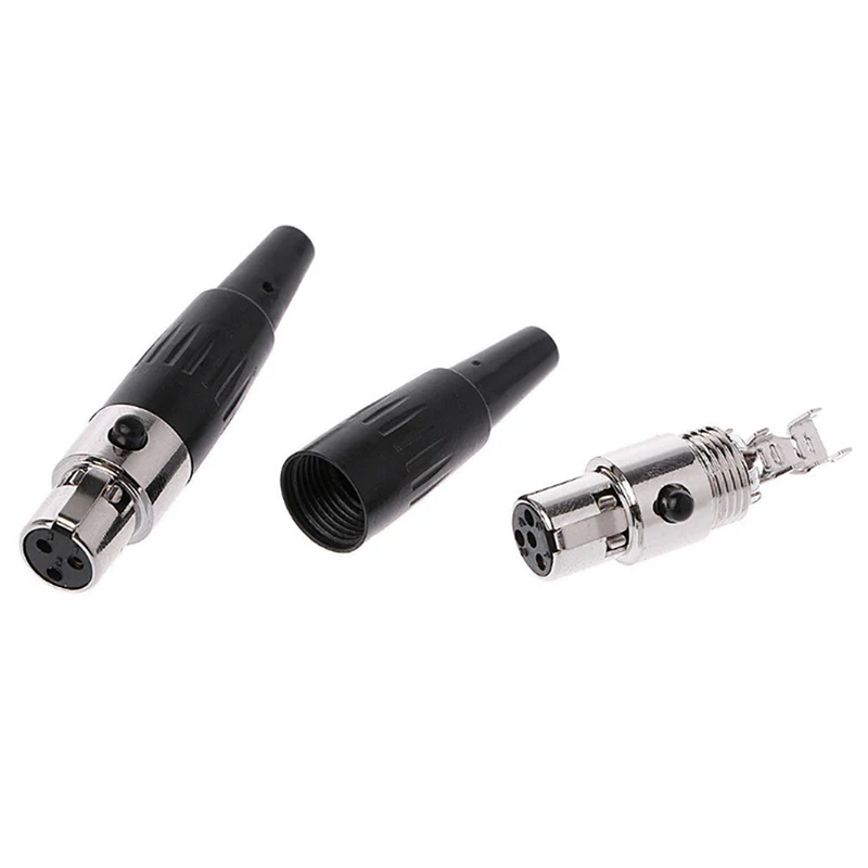 1Pc TA3F 3-Pin Mini XLR Female Connector – Professional Locking Audio Adapter for Microphones, Cameras & Pro Audio Equipment