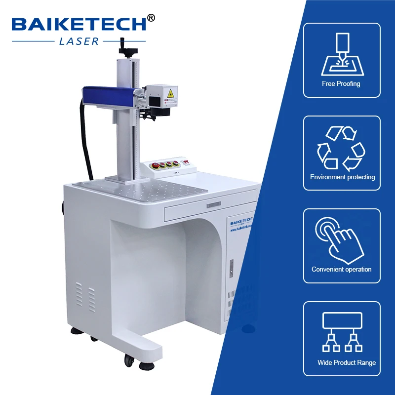 Benchtop Fiber Laser Marker for Small Parts: Engrave Dates, Lot Codes, Barcodes on Zippo Lighters, Keychains, Watch Backs