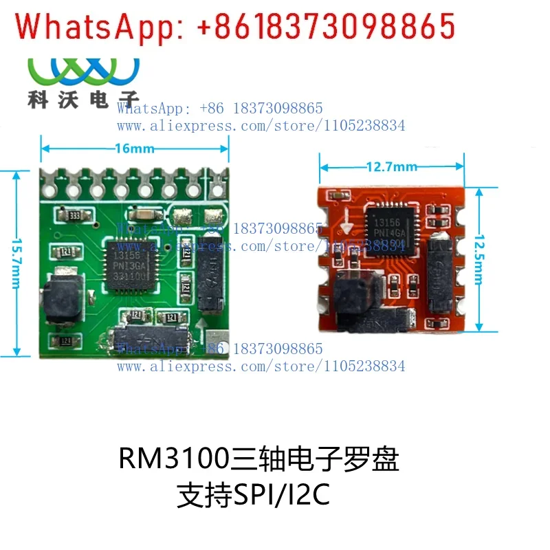 RM3100 Test Module Geomagnetic Sensor DEMO Board Three-Axis Electronic Compass Magnetometer