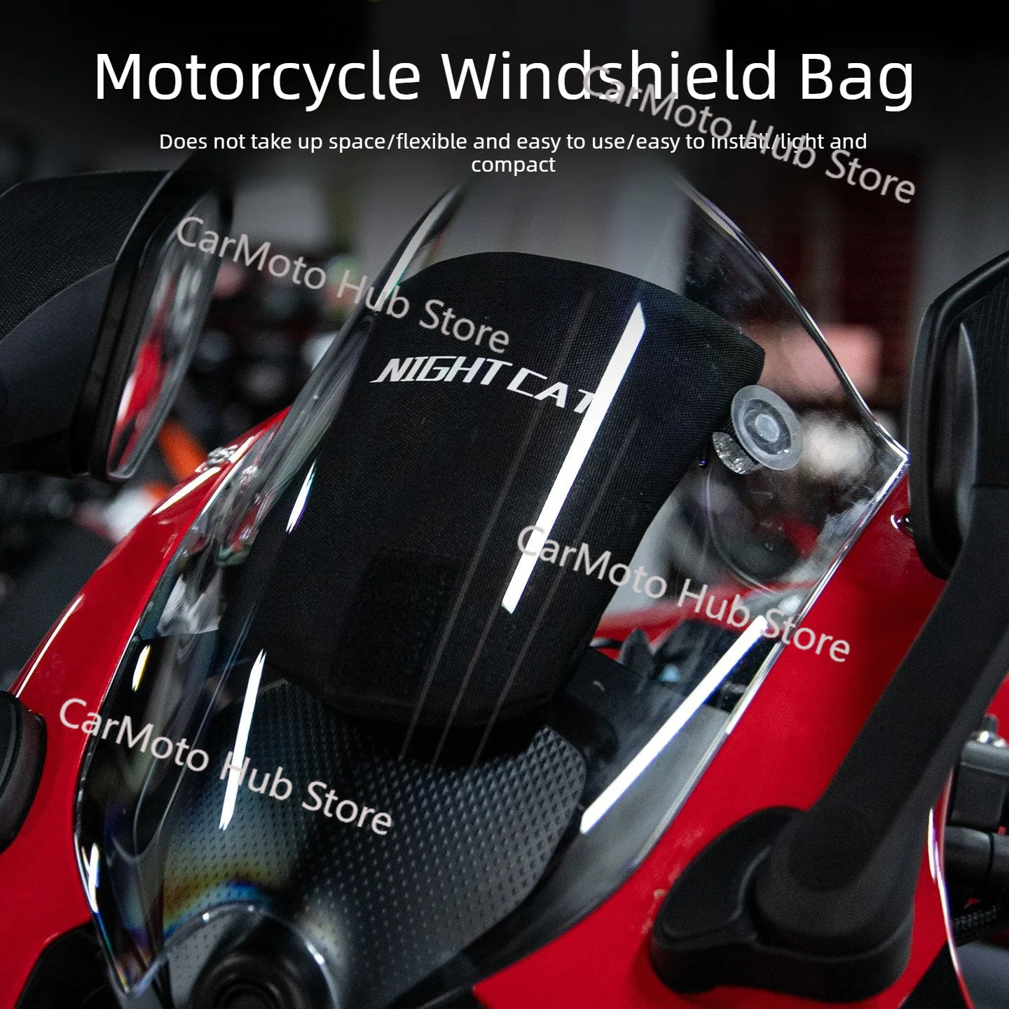 Motorcycle Windshield Storage Bag Waterproof Large Capacity Universal Motorbike Wind Screen Pouch Organizer for Yamaha R1 R3 R6