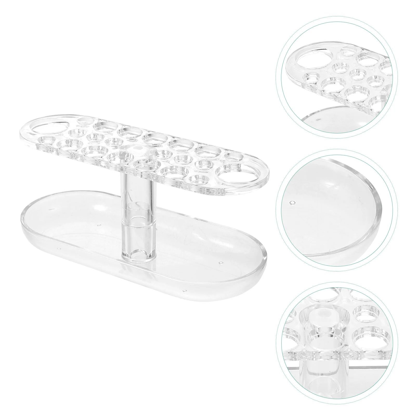 

Desktop Cosmetics Rack Acrylic Eyebrow Pencil Display Storage Organizer Multi-Grid Makeup Brush Holder Durable Compact