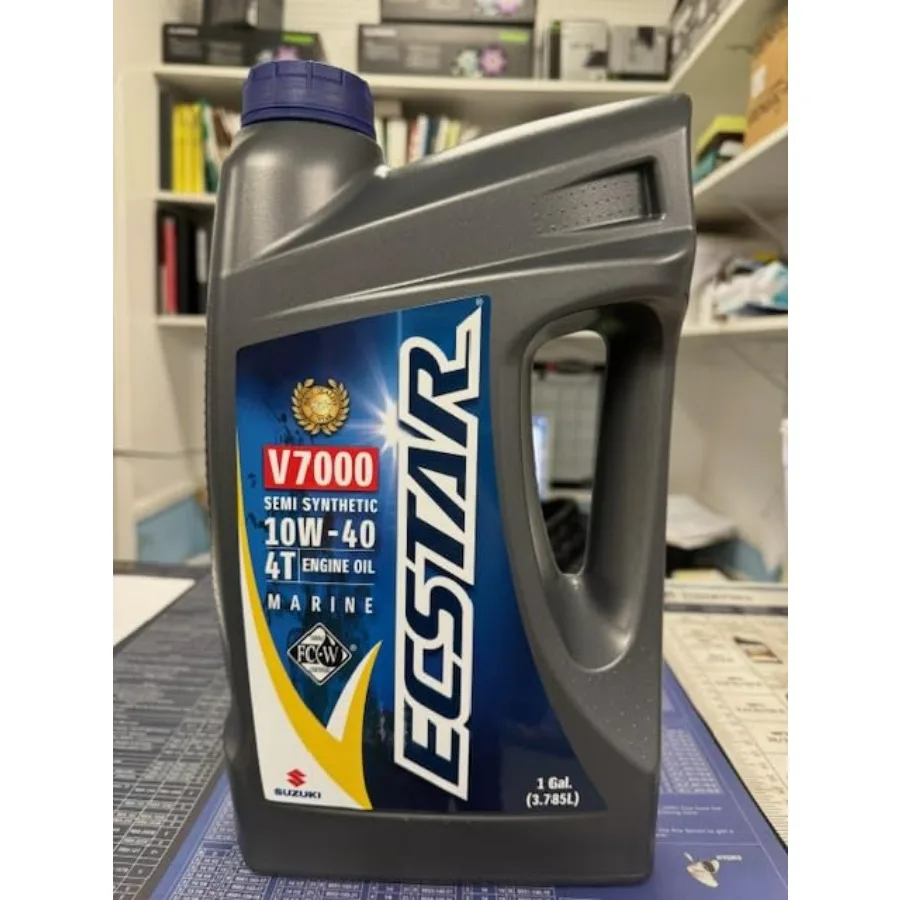 

Моторное масло Suzuki ECSTAR V7000 10W-40 для 4-тактных морских двигателей, 2 галлона x2