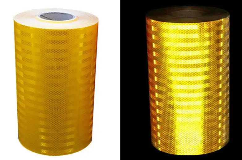 5 / 10 / 15 / 20cm Breiter Weißer Gelber Roter Blauer Reflektorstreifen Auto-Dekorationsaufkleber Reflektorband Antikollisions-Warnzeichen – Detail 11