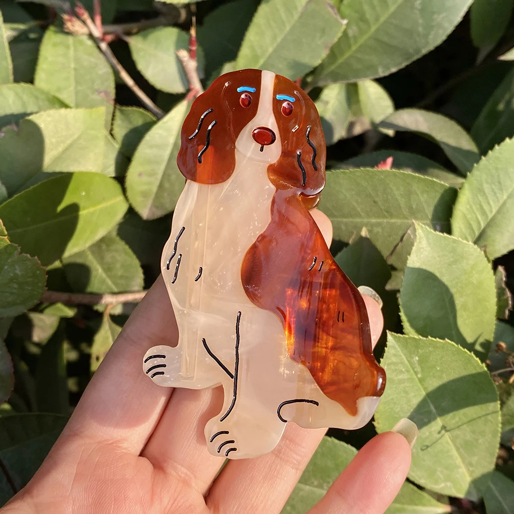 

Cute Acetate Cartoon Dog Fixed Hair Claw Clip For Women Girls Creative Funny Hair Accessories Tool Crab Barrettes Hairpin