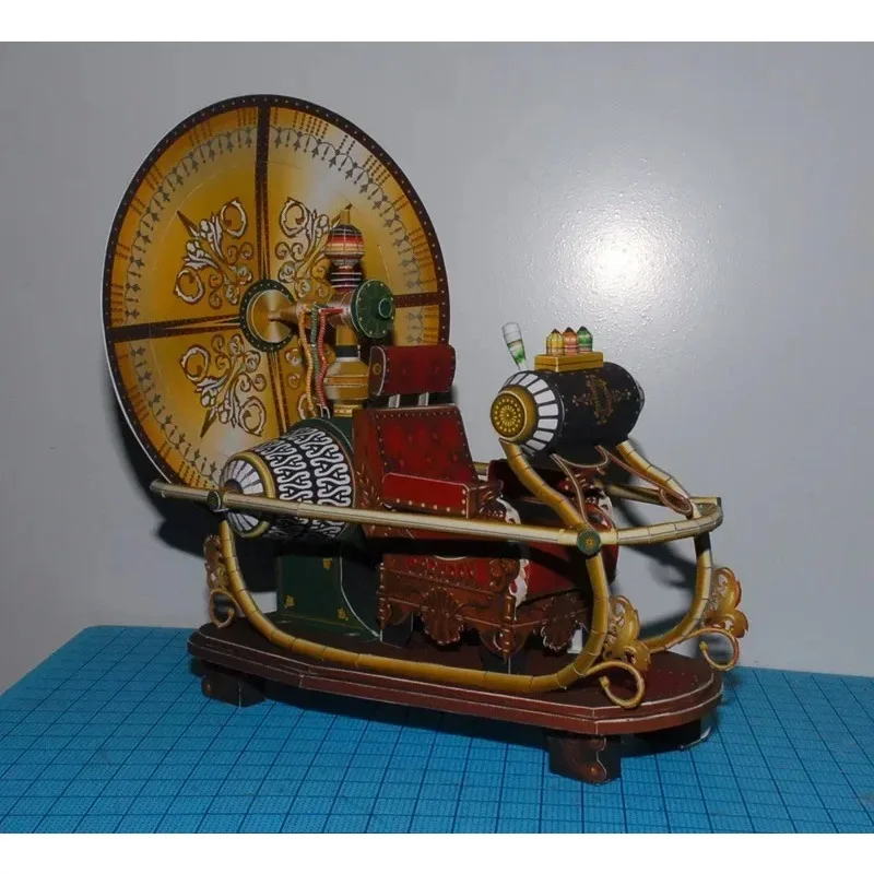 

3D DIY бумажная модель, машина времени, ультратонкая бумажная модель, комплект, детская головоломка, игрушки ручной работы для детей, развивающая игрушка