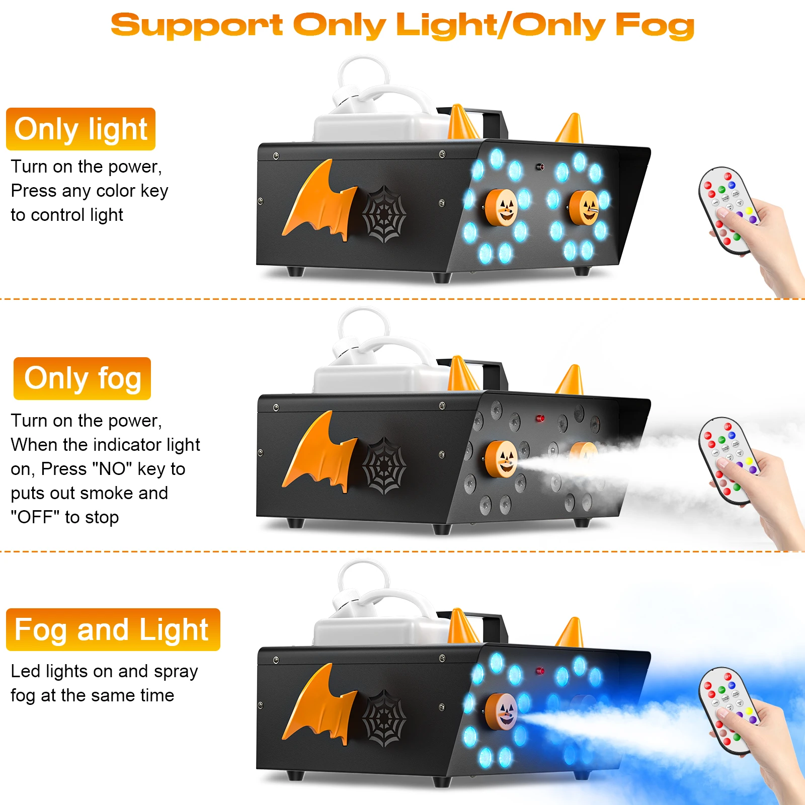 Imagem -04 - Remote Controlled Fog Machine 1500w Fog Machine Stage Effect Wedding Fogger For Stage Party dj