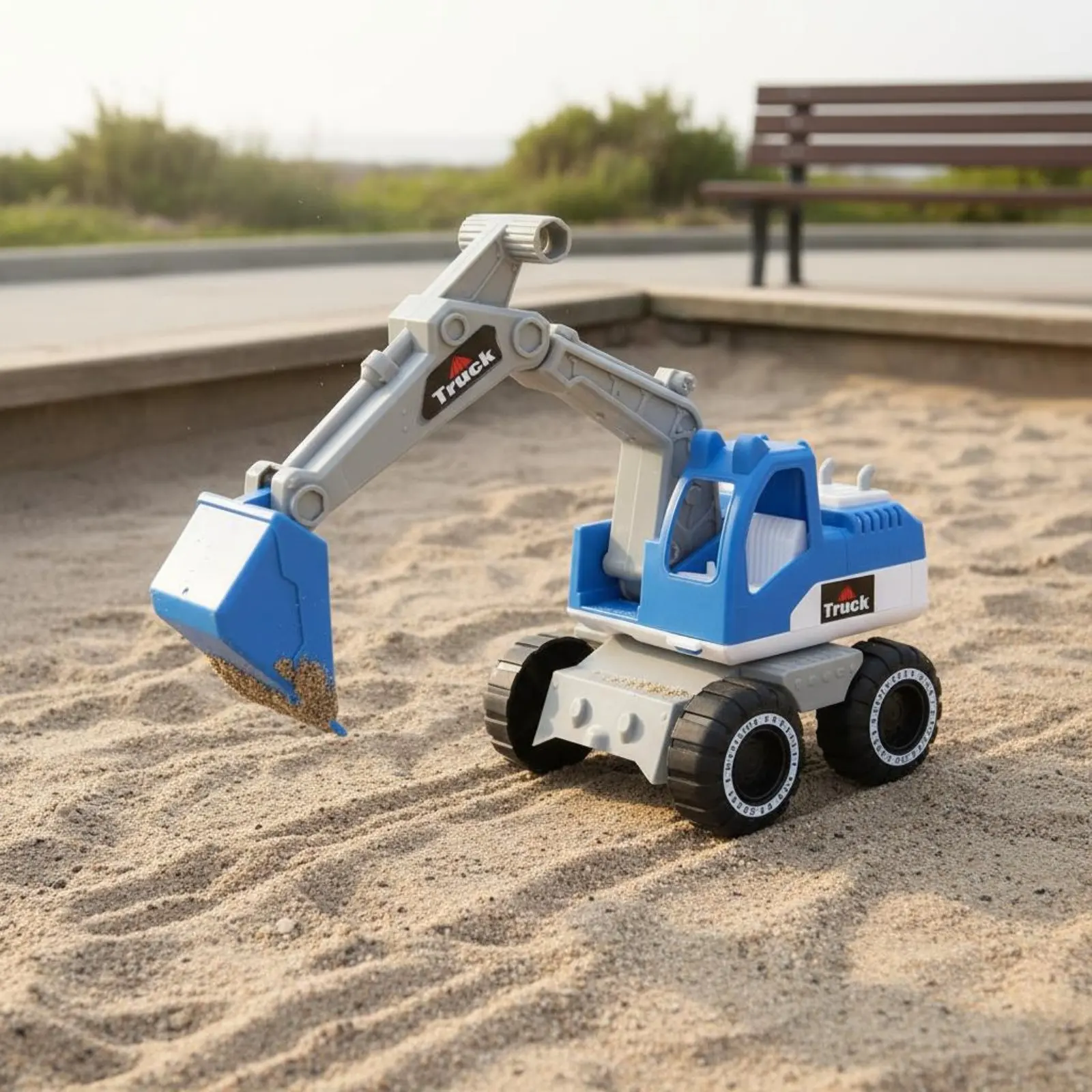 Toy Digger Digger Indoor & Outdoor Play Toy Digger Beach Digger Vehicle ABS Material Oversized Construction Vehicle for Boys