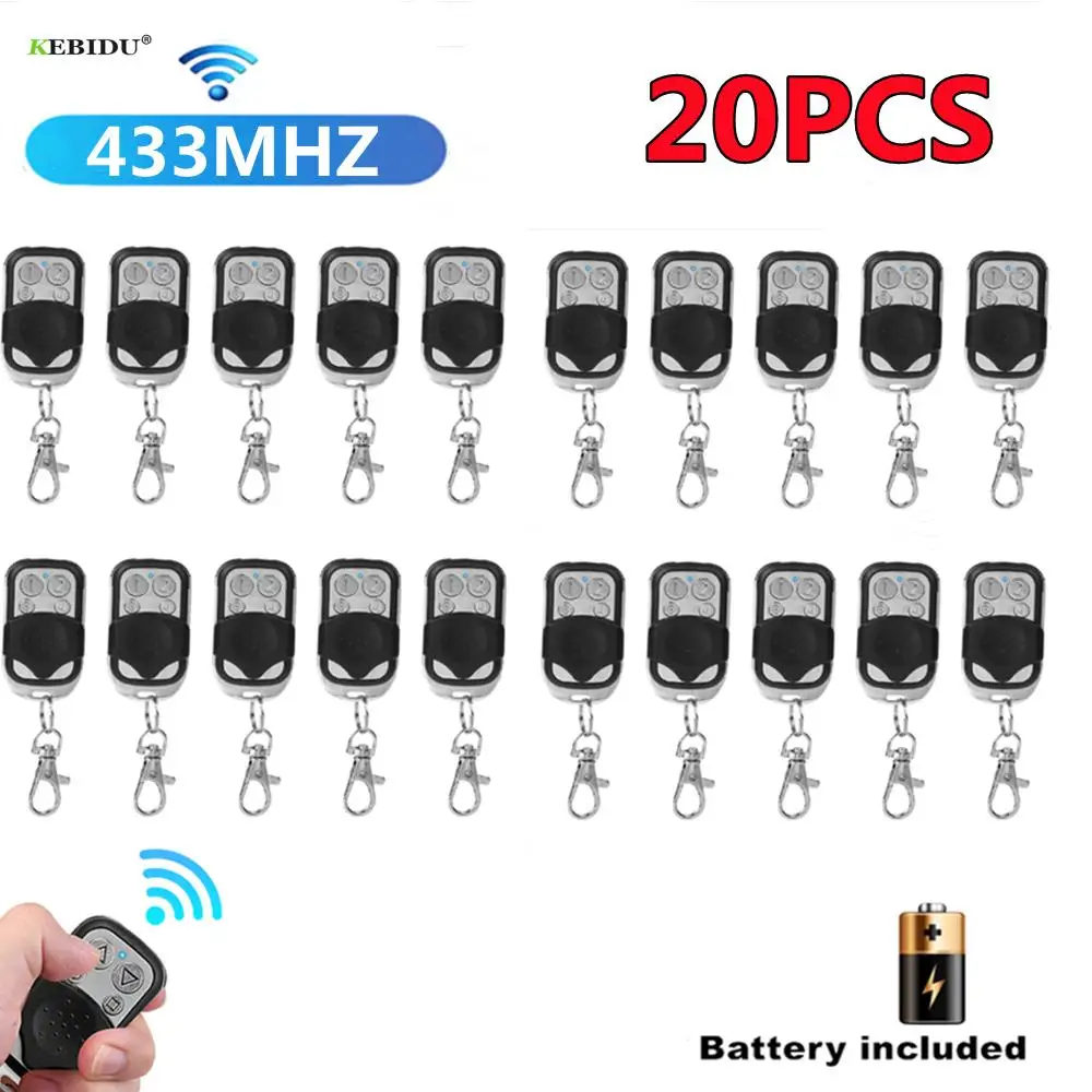 20pcs 433MHz RF Remote Control Electric Gate Garage Door Opener 4 Channel Controller Duplicator copy Code Cloning Code Car Key