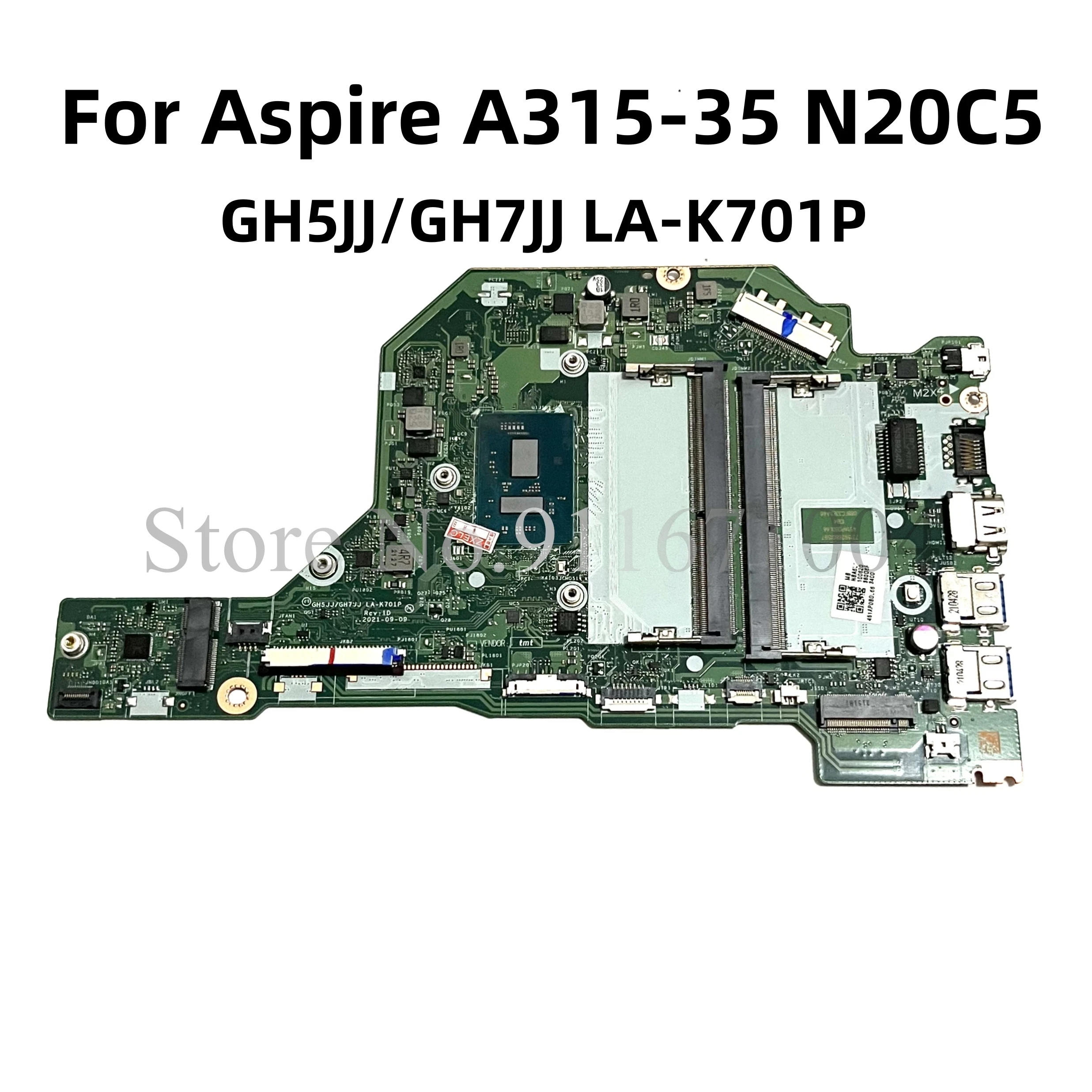 

NBA6L11002 GH5JJ/GH7JJ LA-K701P Mainboard For Acer Aspire A115-32 A315-35 N20C5 laptop motherboard With CPU DDR4 100% tested