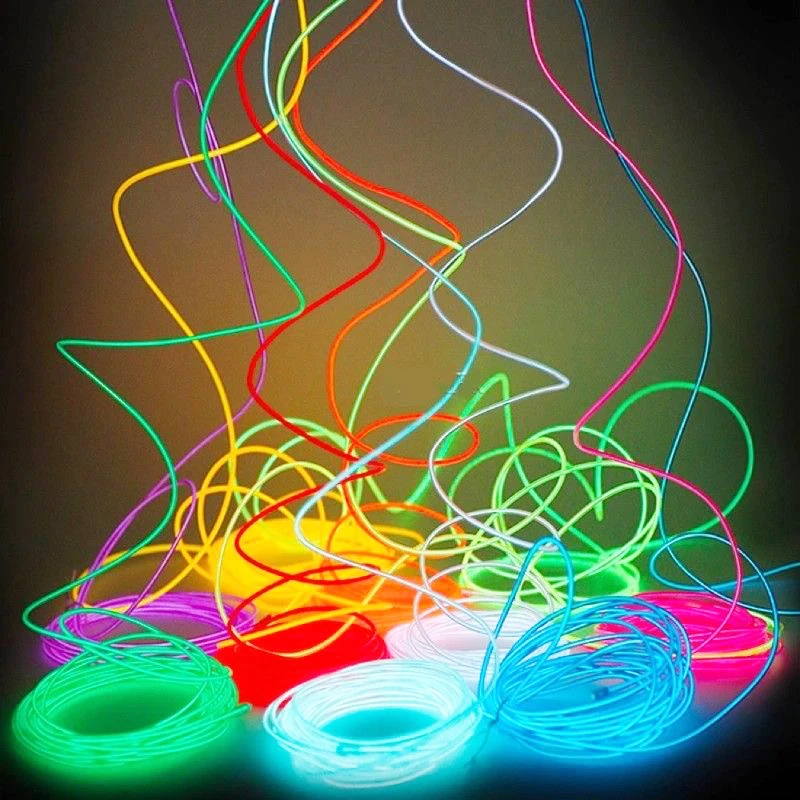 

10 м/5 м/3 м/1 м светящийся EL провод кабель светодиодный неоновый рождественский танцевальный костюм DIY костюмы одежда светящийся автомобильный светильник украшение одежда мяч