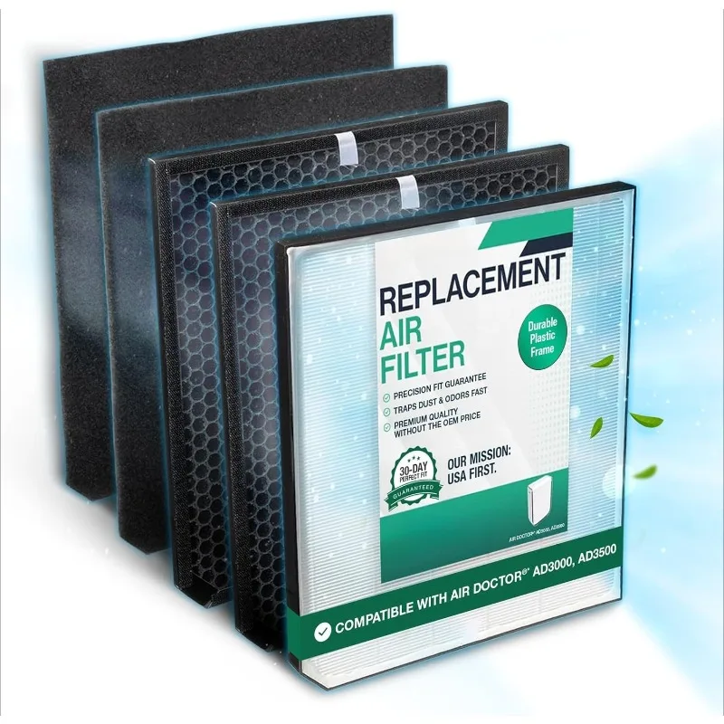 

Air Purifier Filter Replacement – Compatible with Air Doctor AD3000 / AD3500 – Includes Efficient Air Filter Replacement for Hom