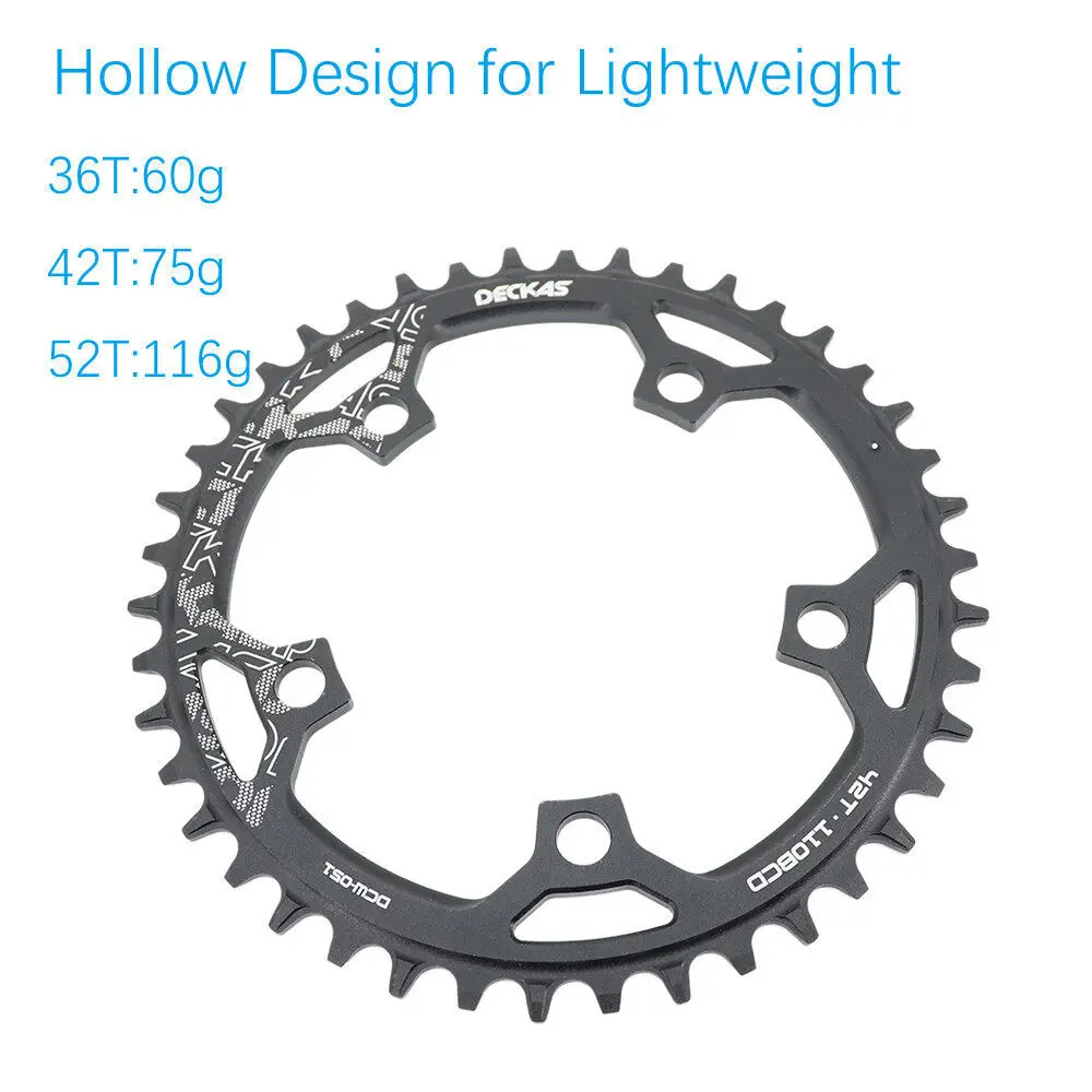 DECKAS 110BCD Chainring 36T-52T Bicycle Chainwheel forShimano SRAM 5 Bolt Road Bike Narrow WideCrank Bike Accessories