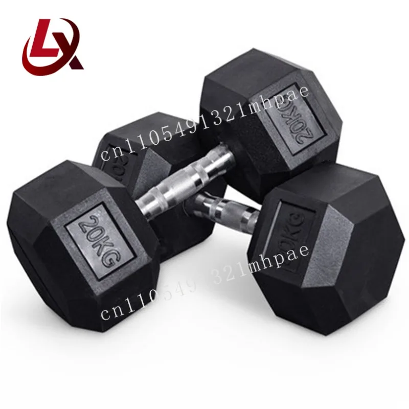 

Customizable Gym Fitness 5 10 25 50kg Rubber Cast Iron Hexagonal Dumbbells