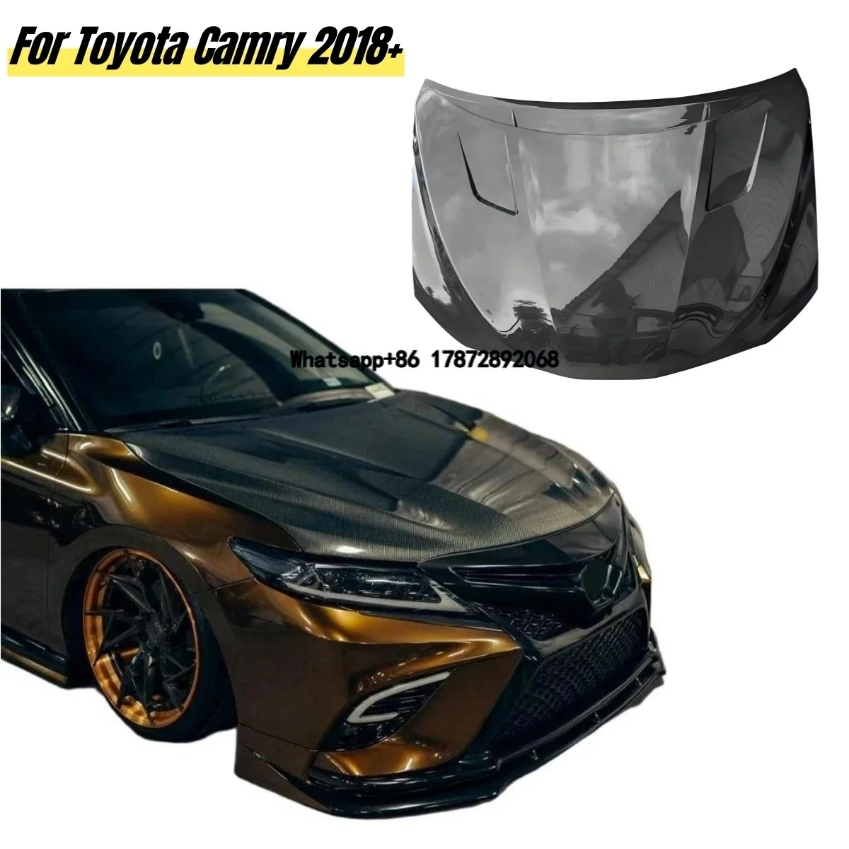 

Carbon Fiber Hood for Camry 8th 2018+ Engine Cover Bonnet Cover Regular Honeycomb Forged