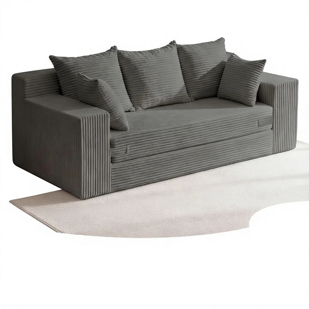 Modern China Oversized Boneless Loveseat 2 Seater Pull Convertible Sofa Bed 70