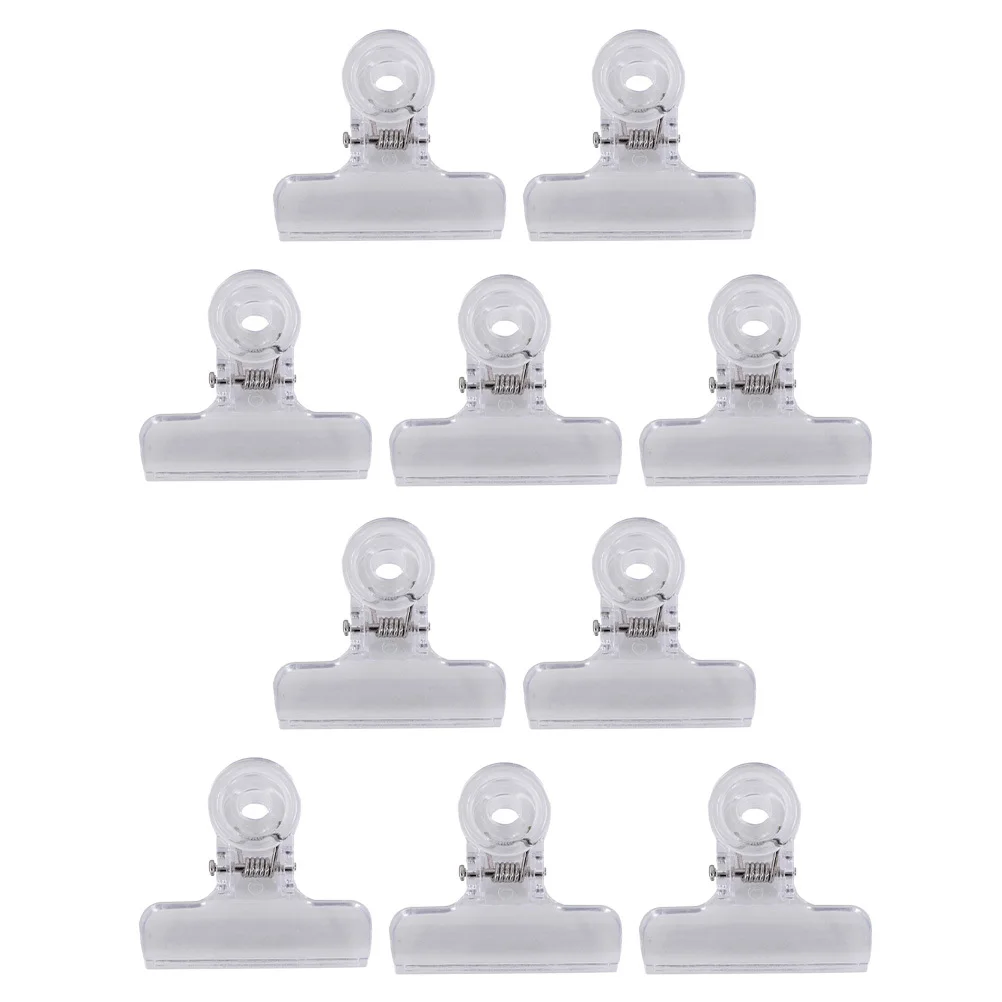 10 Buah Penjepit Kertas Plastik Tepi Halus Tanpa Cedera Tangan Ideal untuk Klip Binder Penjepit Buku Jadwal Kartu Transparan Lipat