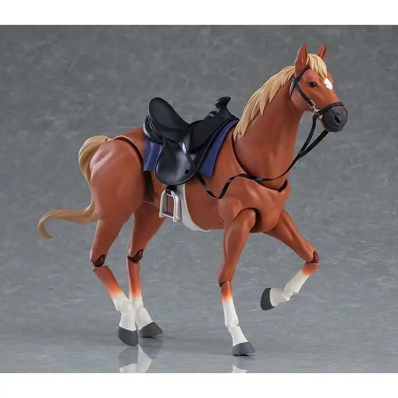 Senior Figma 490 Brown Horse Action Figure - Hand-Painted