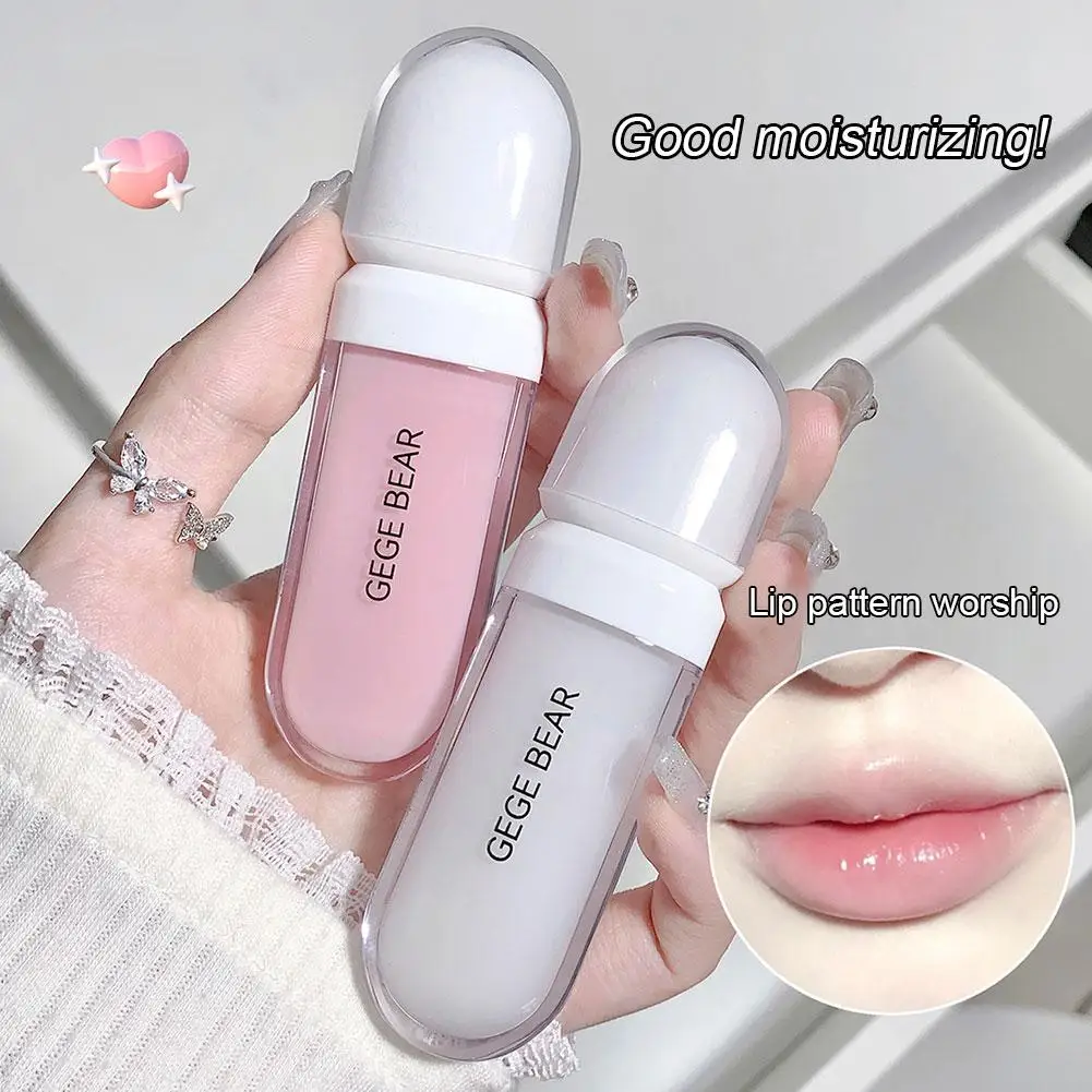 Transparente Lippen pumpe Flüssigkeit feuchtigkeit spendende Lip gloss Tooty Lippen Gelee Trocken creme lang anhaltende Lippen Make-up Glasur Grundlinien r s9k5