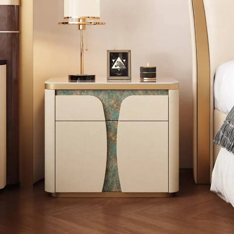 Art Deco Aesthetic Nightstands Storage Modern Nordic Adult Bedside Table Bedroom Space Saving Mesita De Noche Room Furnitures