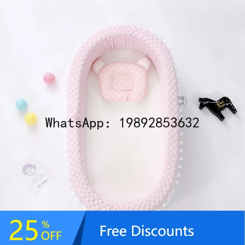 وسادة حفاضات سرير أطفال متوسط قابل للفصل وقابل للغسل وقابلة للطي وسرير أطفال محمول وسرير تقليد للحفاضات #1