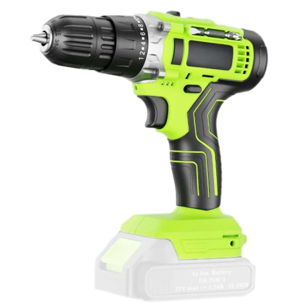 21V Cordless Drill with 1350 RPM 28 N.m Torque and Forward Reverse Function for Wood Steel Aluminum Drilling up to 40 mm