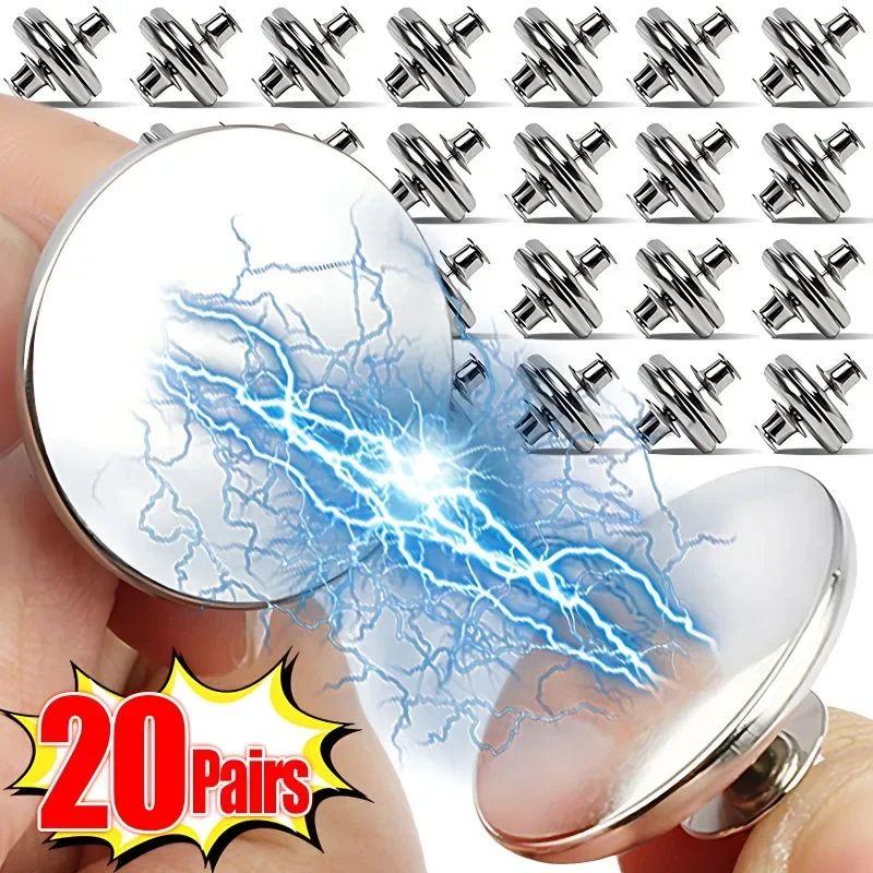 20/1 คู่ผ้าม่านปุ่มแม่เหล็กผ้าม่านที่ถอดออกได้ Fix Fastener คลิปป้องกันแสงปรับหน้าจอหน้าต่างปิดแม่เหล็กหัวเข็มขัด