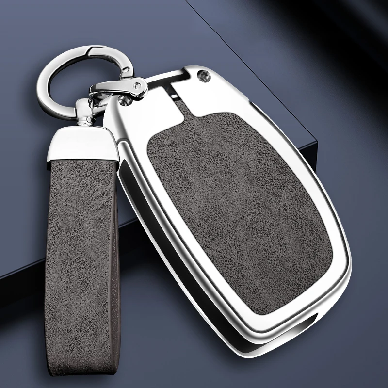 

Zinc Alloy Leather Car Key Case Cover for Hyundai ix35 Elantra 2007 2008 2009 2010 2011 2012 2013 2014 2015 2016 Keychain