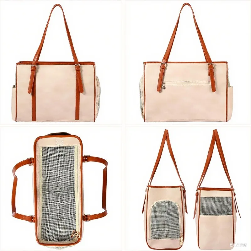 

Sided Airline Approved Padded Shoulder Strap Folding Handbag Professional Animal Hiking Camping Supplies Puppy Pet Travel Tote