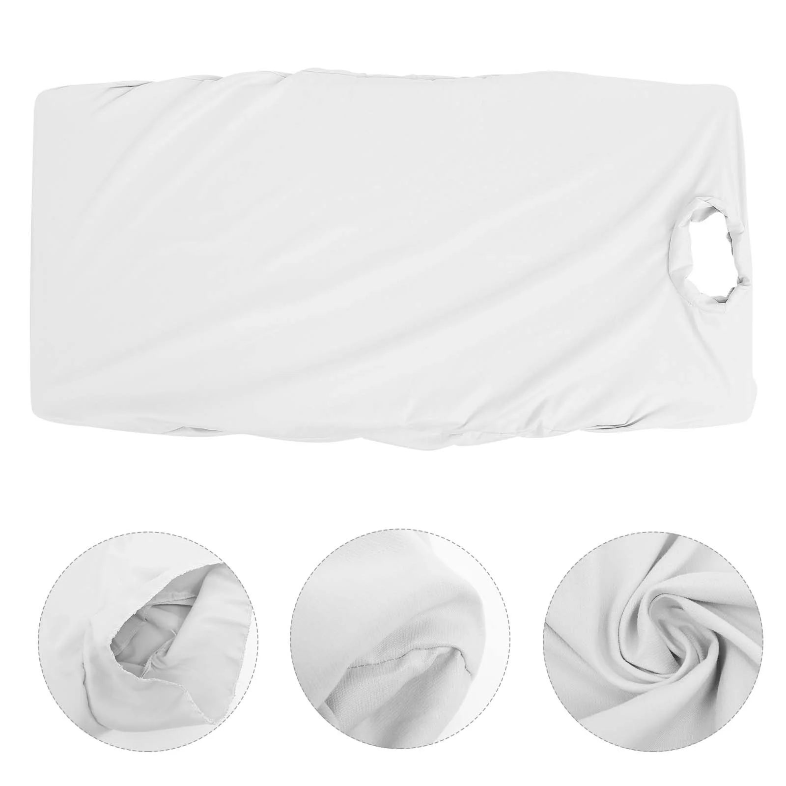 Massage Bed Cover Washable Sheet Wear-resistant Spa Couch Bedspread Face Hole Knitted Cotton Convenient Slipcover Beauty Center