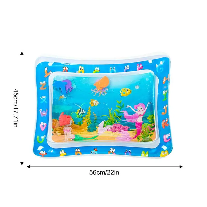 Water Sensory Play Mat Thickened Inflatable Water Mat For Cat And Dog Pet Playmat With Fish Sea Ocean Theme Sensory Toy Water