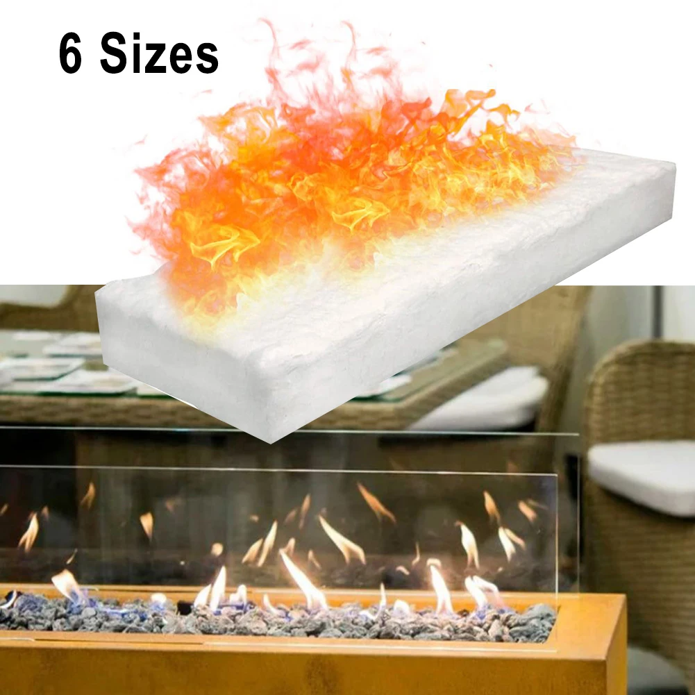 1Pcs White Sponge For Fireplace Ovens And Gel Burner Calcium-Magnesium-Silicate Fibres Firplace Firebox Safety Fire Sponge