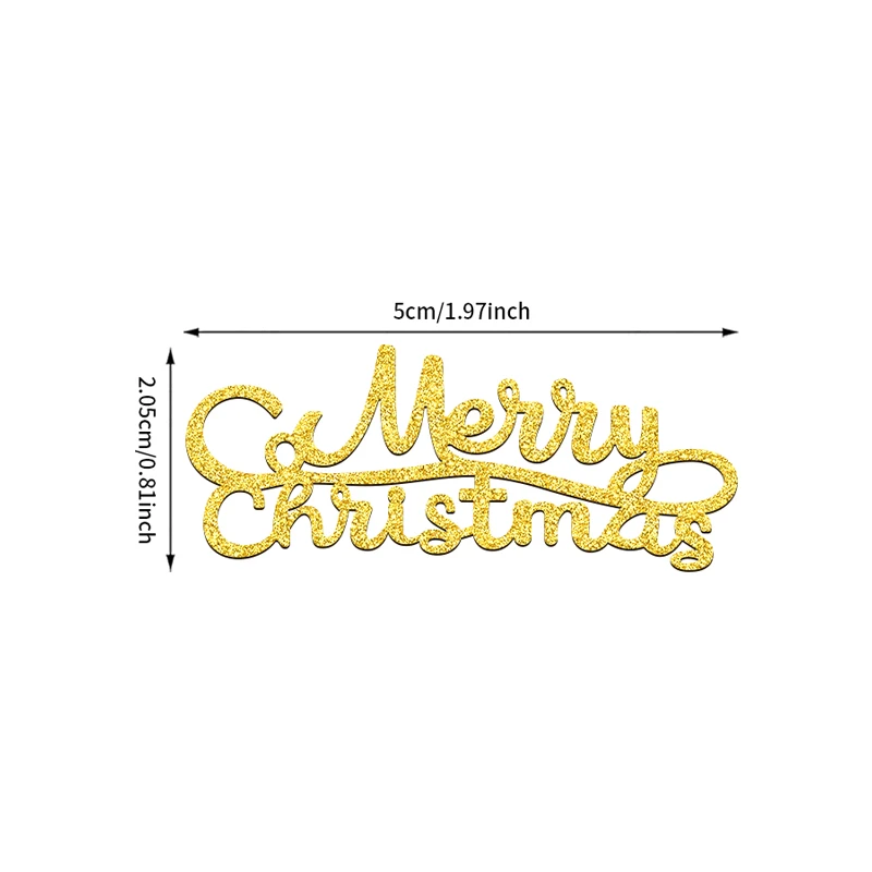 50 Stück Frohe Weihnachten Konfetti Weihnachtskonfetti für Party-Tischdekorationen Frohes Neues Jahr Weihnachtszubehör Werfen Sie Konfetti – Detail 4
