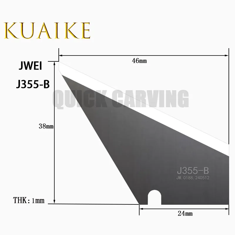 Imagem -03 - Jwei-lâminas Entalhadas Máquina de Corte Cnc Caixa de Papel Faca Cortador de Entalho J356 J351 J314 J355-a J355-b 10 Pcs