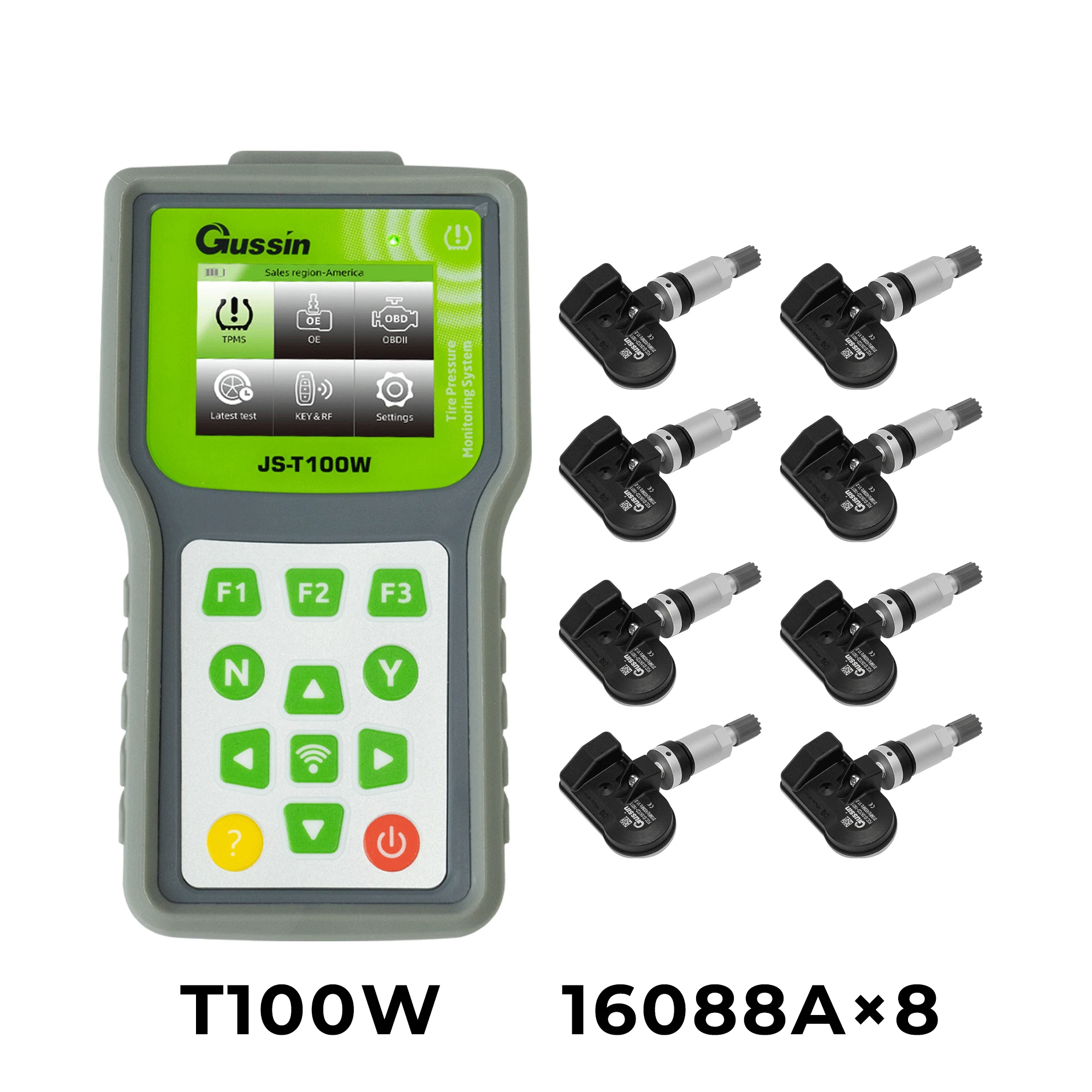 

New Gussin Universal TPMS Sensor Tool with 8 Sensors 315MHz Frequency Full OBD Functions & Copy ECU ID