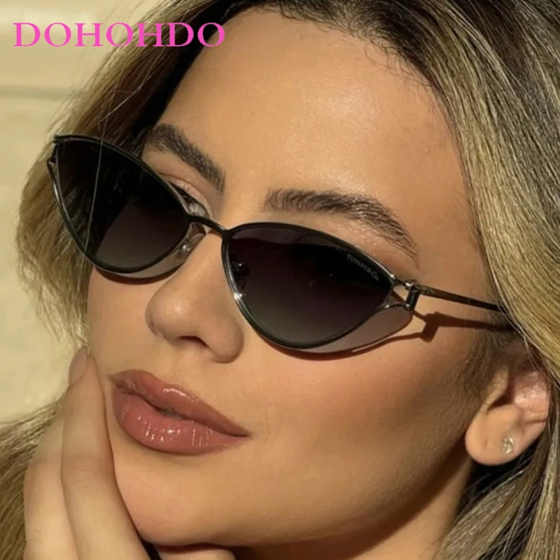 

2025 Fashion Y2K Metal Cat Eye Women Sunglasses New Trendy Vintage Punk Men Sunglass Outdoor Travel Eyewear Ladies Lentes UV400