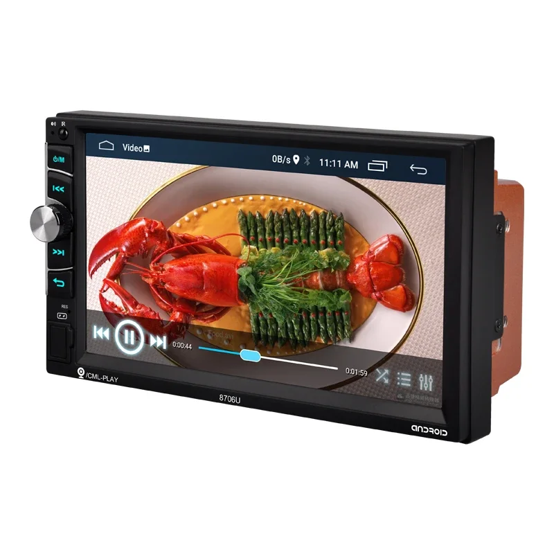 8708U Universal 7 Inch Touch Screen Car Stereo Multimedia Player With BT FM GPS WIFI Android Car Player for Car