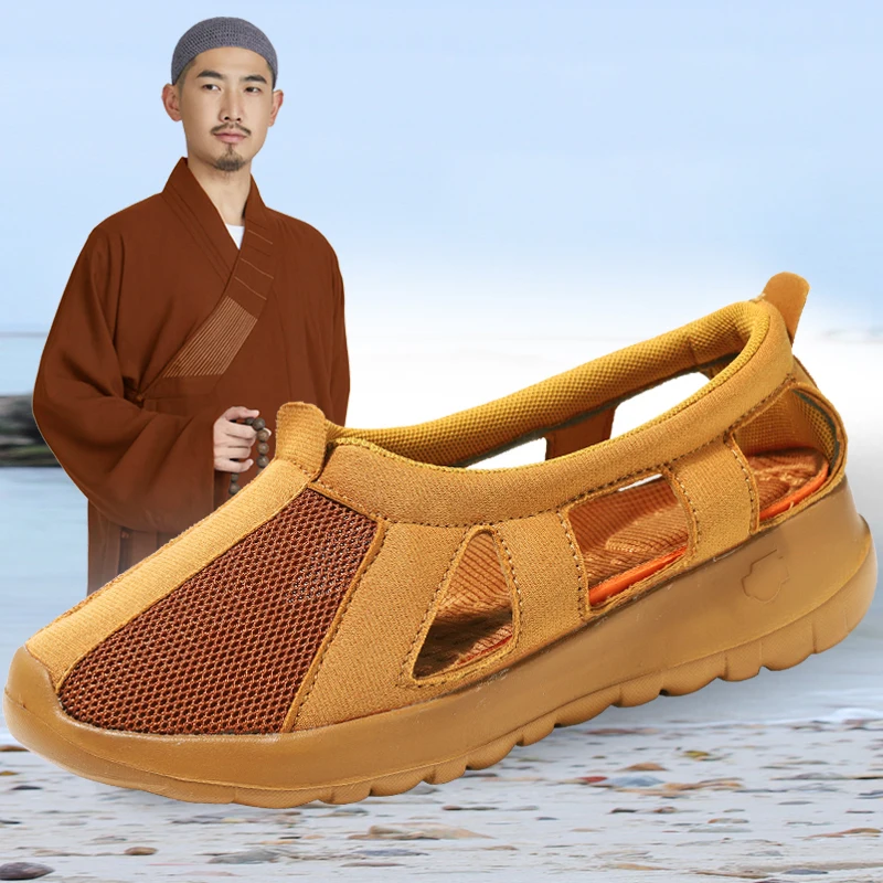 

Asian Temples Summer Monk Single Shoes Buddhist Men's Popular Arhat Shoes Ancient Zen Women's Leisure Monastery Nun Shoe