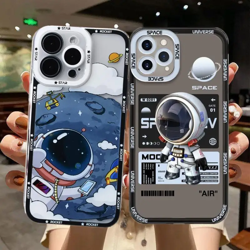 Astronaut Case for Realme C53 C55 C33 C30 C35 C31 C21Y C25Y C20 C11 2021 C15 C12 C21 5 6 7 5i 6i 7i 8i 9i C17 9 10 Pro Plus 8 5G