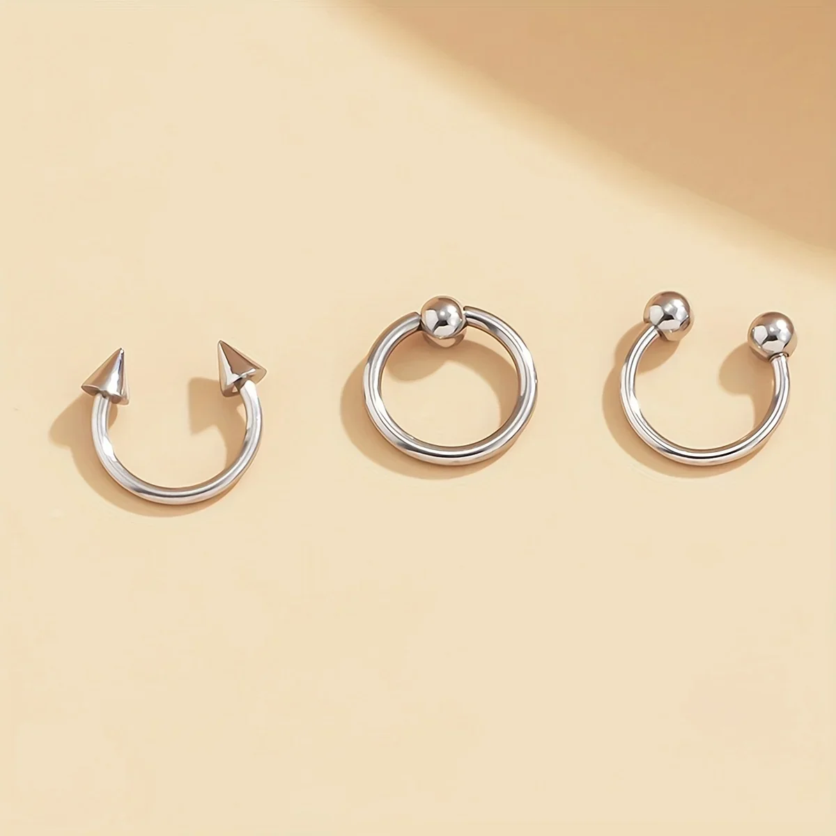 24Pc/Set 316L Stainless Steel Nose Ring Nose Piercings Helix Ear Piercing Women Men Septum Rings Body Piercing Jewelry Gift