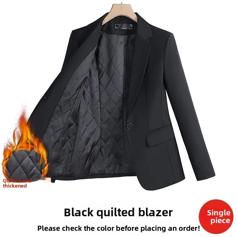 Thiened coton costume décontracté Jaet femmes 2024 nouveau automne hiver haut de gamme petite taille ajouté coton ouest manteau Bla