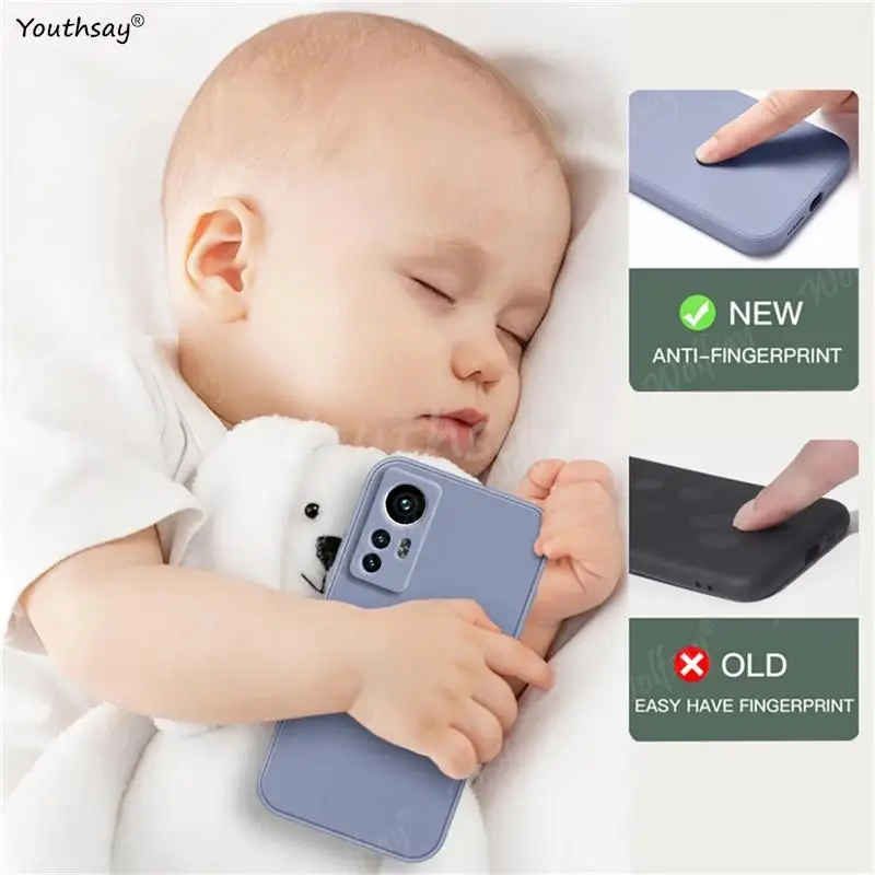 For Xiaomi 12T Pro Case Xiaomi 12T 12 13 13T Pro 12 Lite Cover Funda Coque Soft Original Liquid Silicone Case Xiaomi 12T Pro
